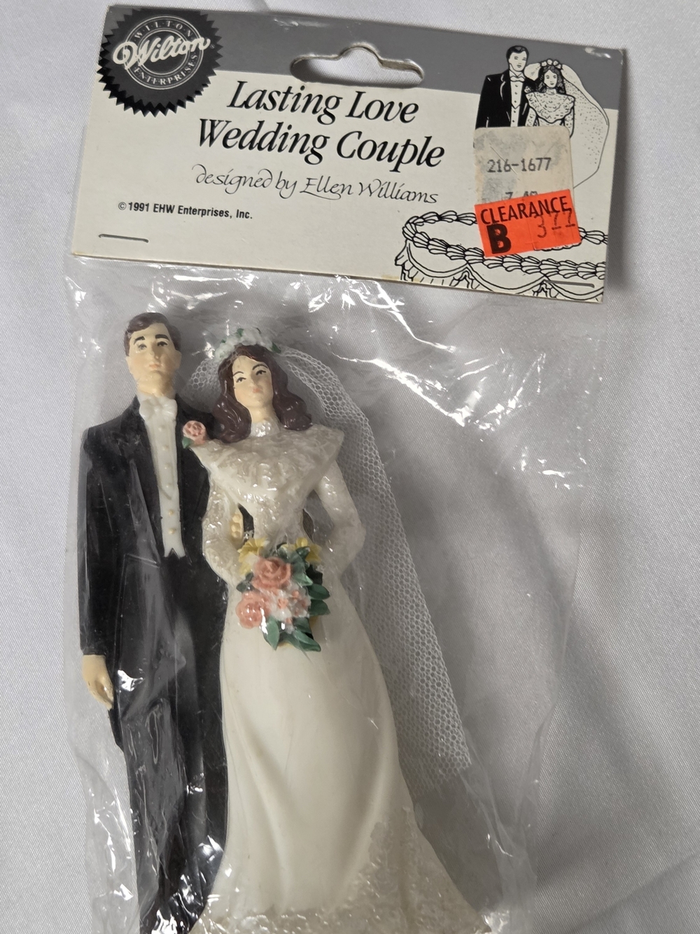 Wilton "Lasting Love" New Vintage Wedding Cake Couple Bride and Groom, 1991